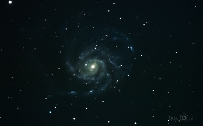 M101 - The Pinwheel Galaxy. Carretero, Puebla, México. 13 de marzo de 2021, 01:01 hrs. f/0 13 sec ISO-20000 Celestron Advanced VX 9.25