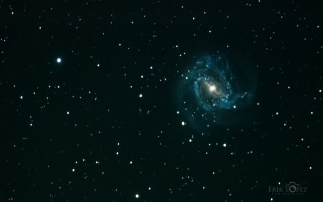 M83 - The Southern Pinwheel Galaxy. Carretero, Puebla, México. 13 de marzo de 2021, 02:55 hrs. f/0 13 sec ISO-12800 Celestron Advanced VX 9.25